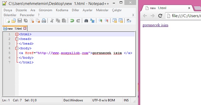 HTML ile Hyperlink(Köprü) Nasıl Eklenir?