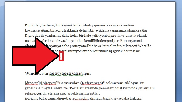 Microsoft Word’de Dipnot Nasıl Eklenir?