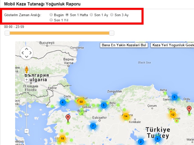 Kaza Yoğunluk Haritası Nasıl Kullanılır?