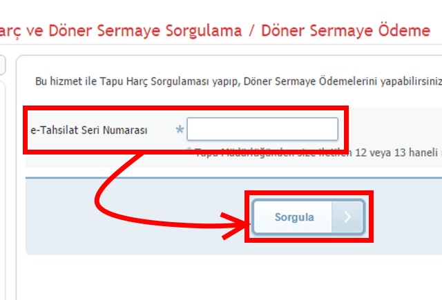 Tapu ve Kadastro Harç ve Döner Sermaye Sorgulama Nasıl Yapılır?