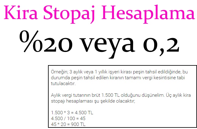 Kira Stopajı Nasıl Hesaplanır